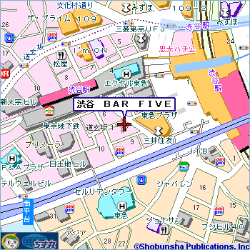 �a�J BAR FIVE�̒n�}